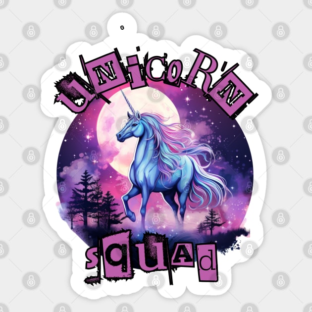 Unicorn Squad Sticker by LetsGetInspired